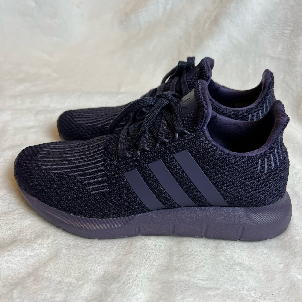 Adidas Dark Purple Knit Athletic Shoes